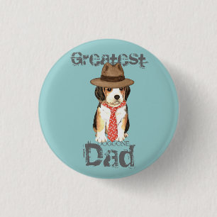 Badge Rond 2,50 Cm Beagle papa