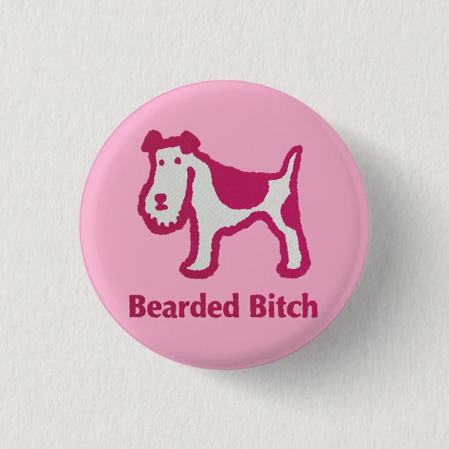 Badge Rond 2,50 Cm Bearded, but I’m a girl (Devant)