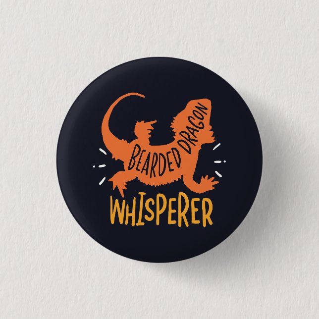 Badge Rond 2,50 Cm Beared Dragon Whisperer drôle (Devant)