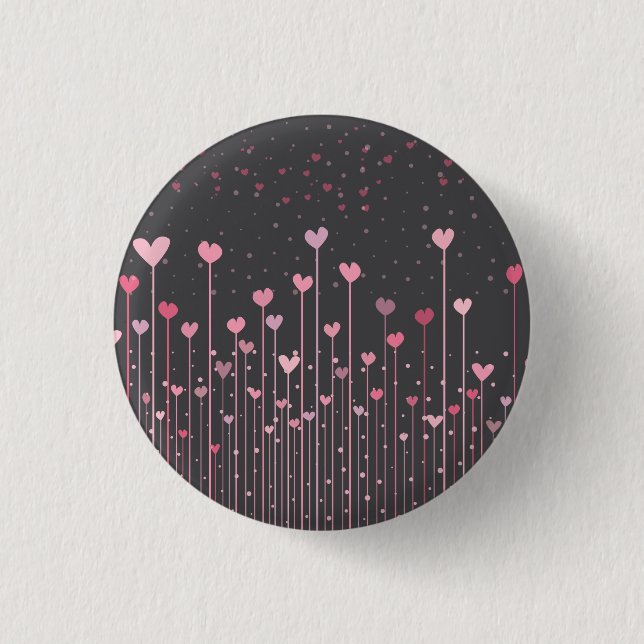 Badge Rond 2,50 Cm Beau bouton rose de Pin de Saint-Valentin de (Devant)