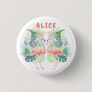 Badge Rond 2,50 Cm Beau conte de fées pour la fleur tropicale de deu