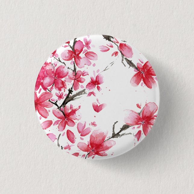 Badge Rond 2,50 Cm Beau et élégant bouton de Pin de fleurs de (Devant)
