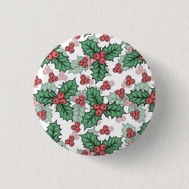 Badge Rond 2,50 Cm Beau Mistletoe Boisson (Devant)