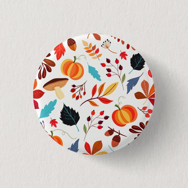 Badge Rond 2,50 Cm Beau Motif d'automne (Devant)