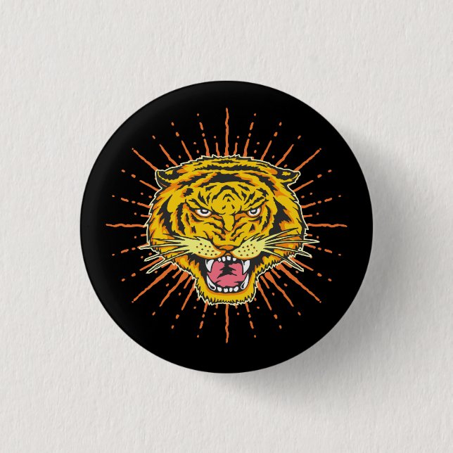 Badge Rond 2,50 Cm Beau tigre (Devant)
