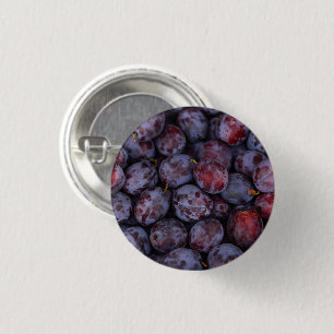 Badge Rond 2,50 Cm Beaucoup de prunes violettes fraîches