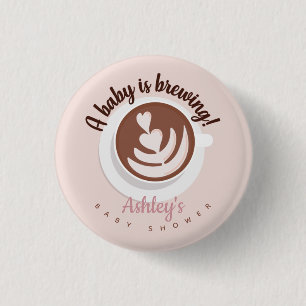 Badge Rond 2,50 Cm Bébé brasse Café Brunch Baby shower Saupoudrer