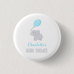 Badge Rond 2,50 Cm Bébé éléphant mignon pour une douche de bébé garço