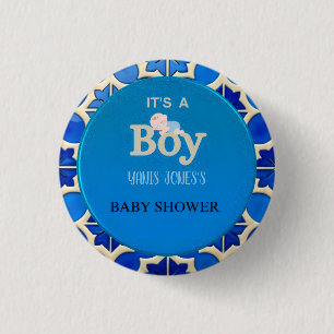 Badge Rond 2,50 Cm Bébé Marocain Shower Fille Garçon
