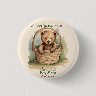 Badge Rond 2,50 Cm Bébé Ours Baby shower neutre selon le sexe