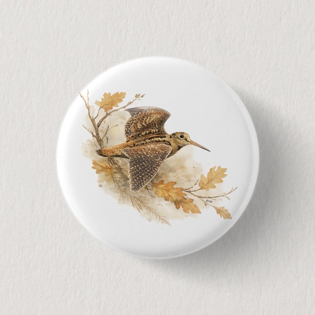 Badge Rond 2,50 Cm Bécasse  (Devant)