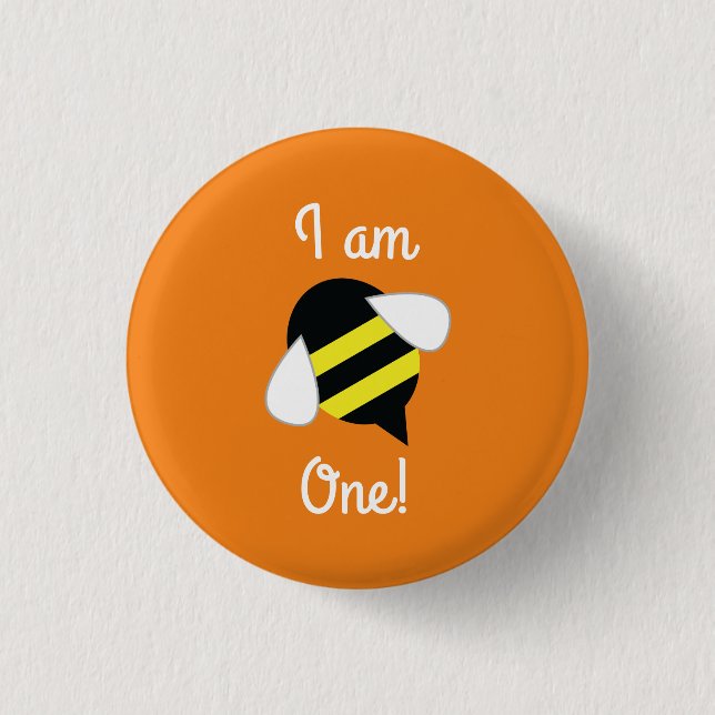 Badge Rond 2,50 Cm Bee Day Cute Kid's Birthday (Devant)