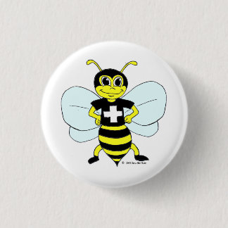 Badge Rond 2,50 Cm Bee Positif Small Button