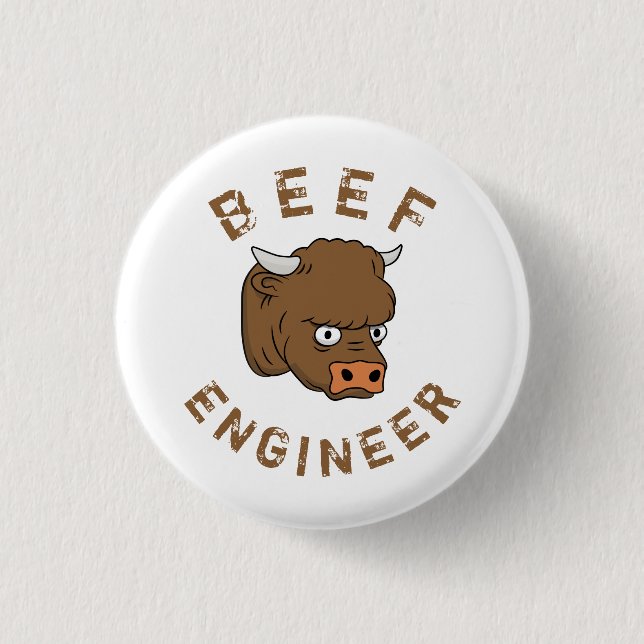 Badge Rond 2,50 Cm Beef engineer (Devant)