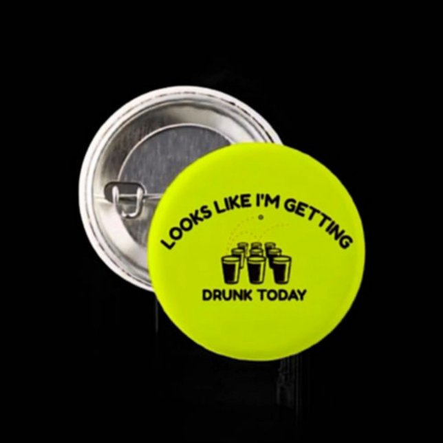 Badge Rond 2,50 Cm Beer Pong Life | Bouton Obtenir ivre aujourd'hui (Créateur téléchargé)