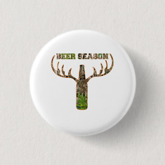 Badge Rond 2,50 Cm Beer Season Hunting Season Venin For Hunter