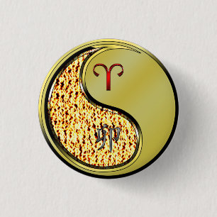 Badge Rond 2,50 Cm Bélier et lapin métallique