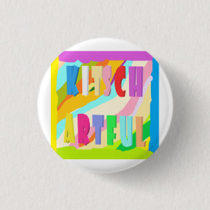 Badge Rond 2,50 Cm Belle peinture colorée brillante