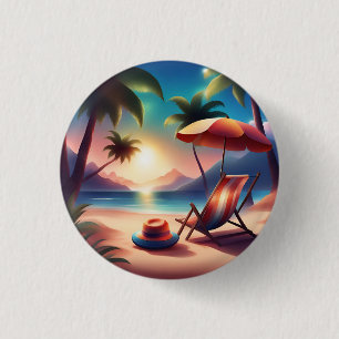 Badge Rond 2,50 Cm belle plage