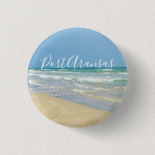 Badge Rond 2,50 Cm Belle plage de Port Aransas