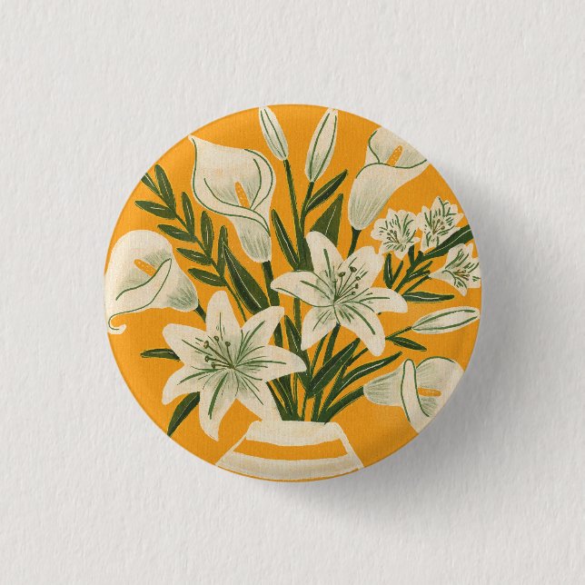 Badge Rond 2,50 Cm Belles Fleurs (Devant)