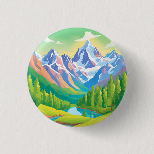 Badge Rond 2,50 Cm Belles montagnes