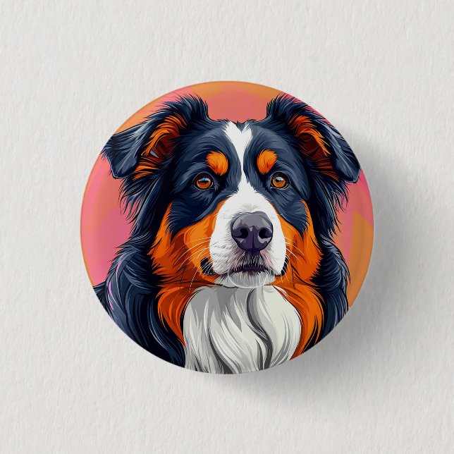 Badge Rond 2,50 Cm Berger Australien (Devant)