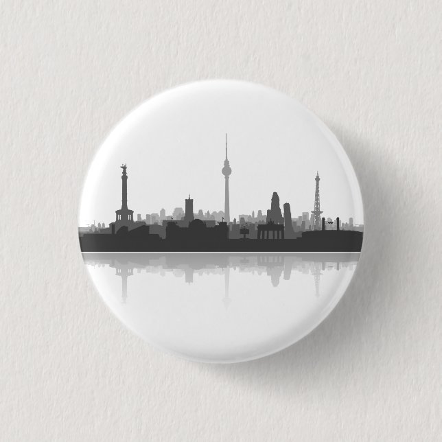 Badge Rond 2,50 Cm Berlin Button / Feker / Pin (Devant)
