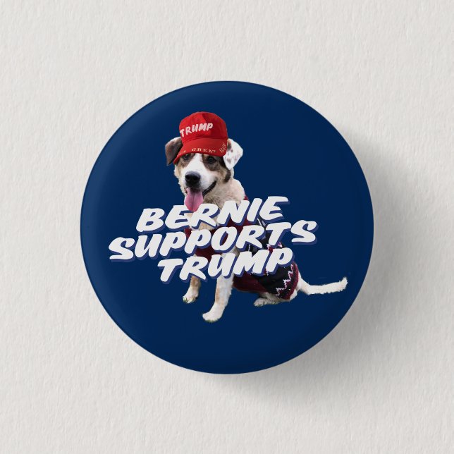 Badge Rond 2,50 Cm Bernie Trump drôle 2020 bouton (Devant)