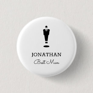 Badge Rond 2,50 Cm Best Man Gift Wedding Party Custom Personalized