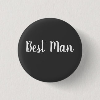 Badge Rond 2,50 Cm Best Man's Wedding Day Party Cadeau Décontracté Bl