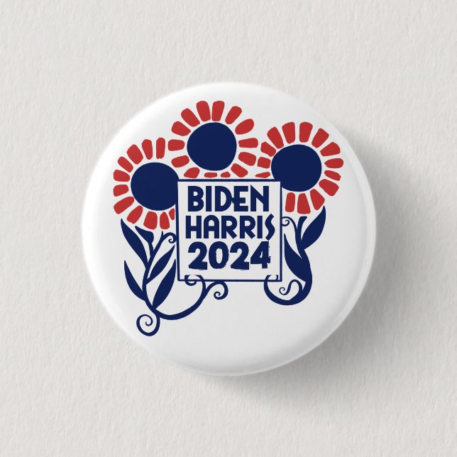 Badge Rond 2,50 Cm Biden Harris 2020 (Devant)