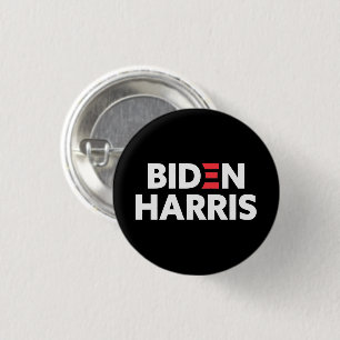 Badge Rond 2,50 Cm Biden / Harris Campagne électorale noir et blanc