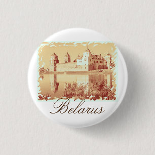Badge Rond 2,50 Cm Biélorussie Mir Castle Architecture Button Pin