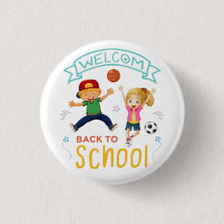 Badge Rond 2,50 Cm Bienvenue Retour à l'école 2022, premier jour de l