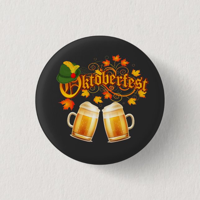 Badge Rond 2,50 Cm Bière d'Oktoberfest  (Devant)