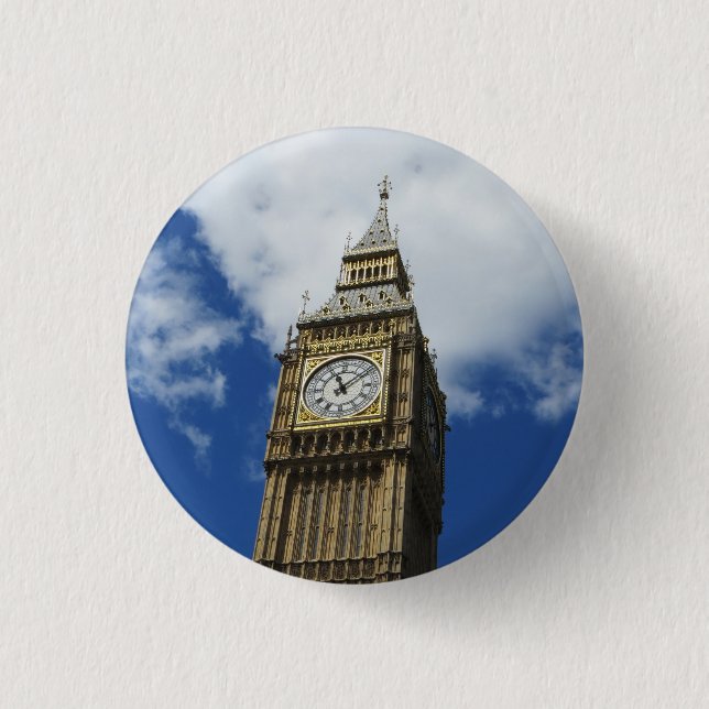 Badge Rond 2,50 Cm Big Ben, Londres, Angleterre (Devant)