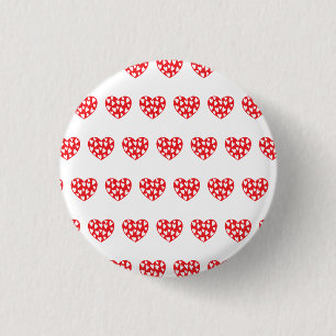 Badge Rond 2,50 Cm Big Red Heart With Little Hearts