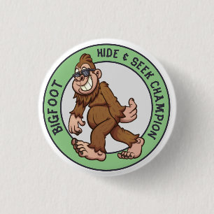 Badge Rond 2,50 Cm Bigfoot Bouton Sasquatch (modifiable)