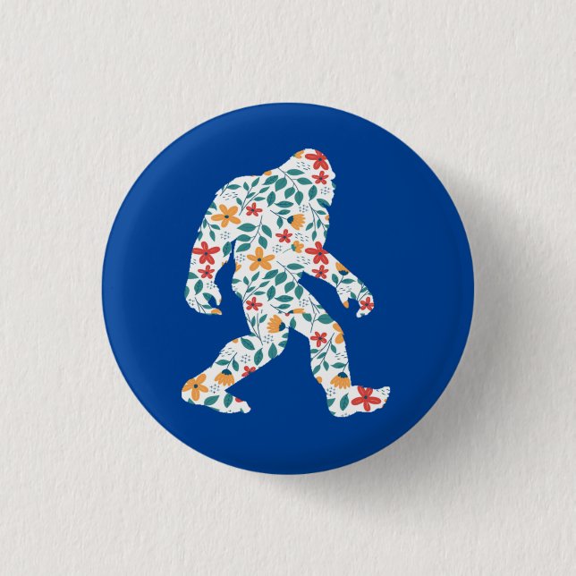 BADGE ROND 2,50 CM BIGFOOT FLORAL (Devant)