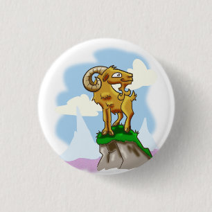 Badge Rond 2,50 Cm Bighorn Ram