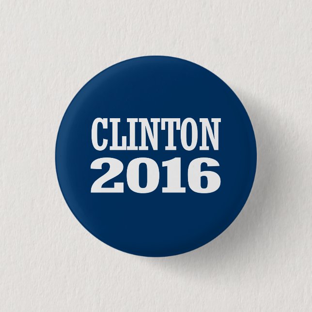 BADGE ROND 2,50 CM BILL CLINTON 2016 (Devant)