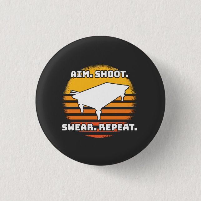 Badge Rond 2,50 Cm Billard Rétro Vintage (Devant)