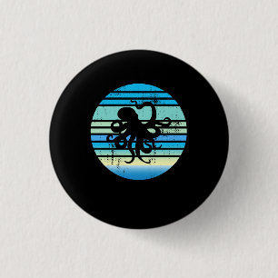 Badge Rond 2,50 Cm Biologiste de la marine d'Octopus