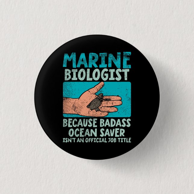 Badge Rond 2,50 Cm Biologiste marin (Devant)