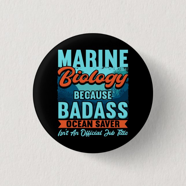 Badge Rond 2,50 Cm Biologiste marin (Devant)