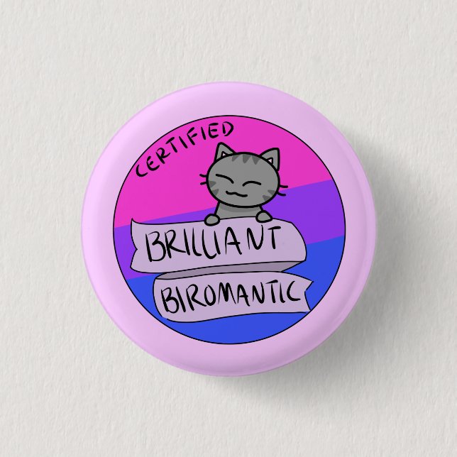 Badge Rond 2,50 Cm Biromantic brillant (Devant)