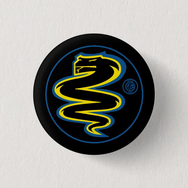 Badge Rond 2,50 Cm Biscione Nerazzurro, épingle (noir) (Devant)