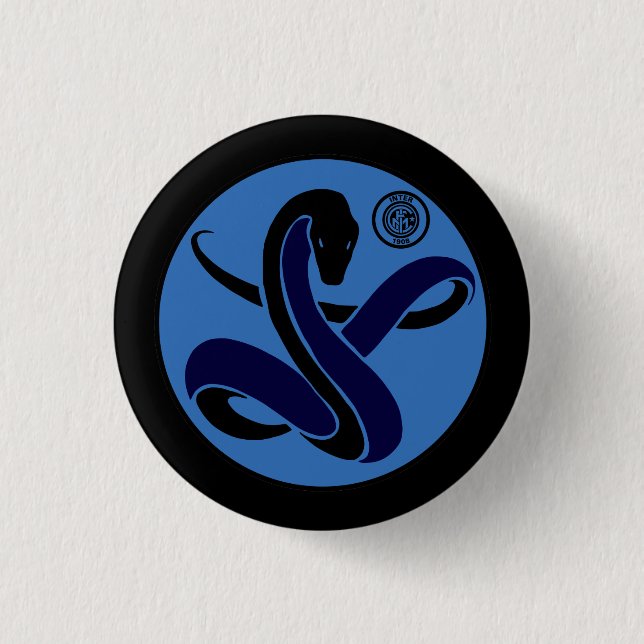 Badge Rond 2,50 Cm Biscione Nerazzurro, goupille (serpent) (Devant)