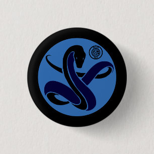 Badge Rond 2,50 Cm Biscione Nerazzurro, goupille (serpent)